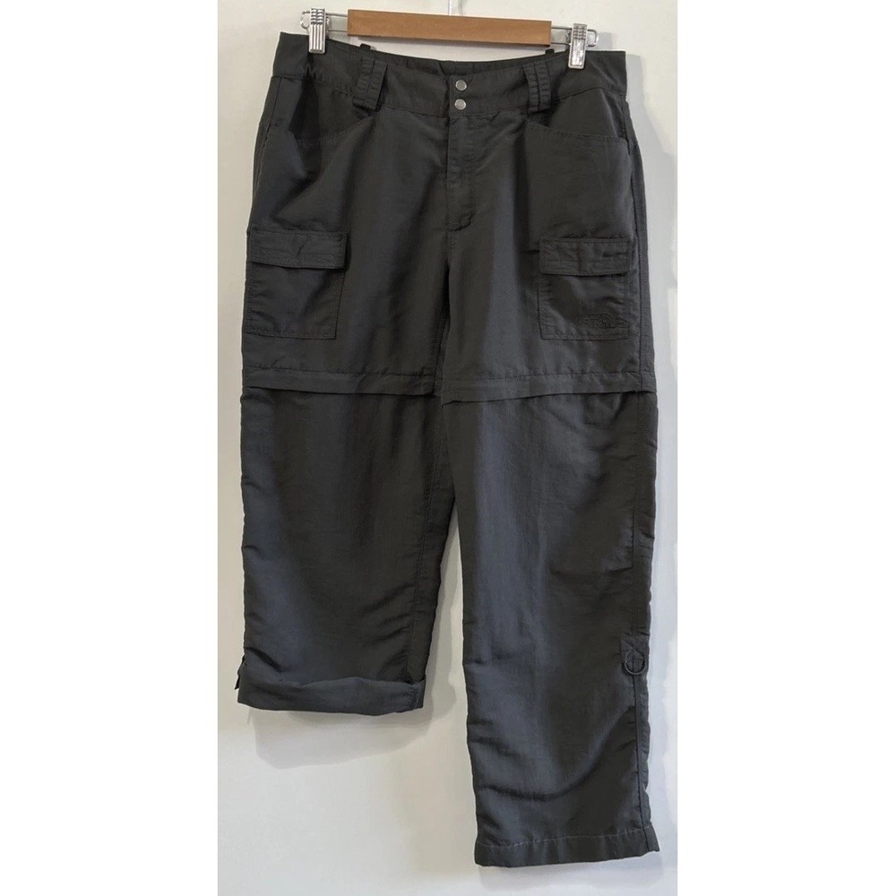 Women's The North Face Convertible Pants Nylon Hiking Zip Off Shorts Sz 12 Clean - Picture 9 of 11